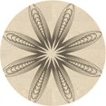 thumbnail image 1 of Ahgly Company Machine Washable Indoor Round Transitional Wheat Beige Area Rugs, 4' Round, 1 of 7