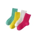 thumbnail image 1 of Wdgfv 4 Pairs Breathable Cartoon Print Socks Four-Piece Set for Everyday Comfort Hot Pink M, 1 of 2