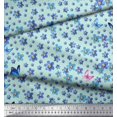thumbnail image 3 of Soimoi Poly Georgette Fabric Butterfly & Flower Floral Print Fabric by Yard 52 Inch Wide, 3 of 3