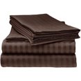 thumbnail image 3 of 400 Thread Count 100% Egyptian Cotton Sleeper Sofa Bed Sheet Set Stripe with 4 -PCS Fitted Straps, 3 of 6