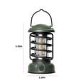 thumbnail image 3 of Yhmxh Camping Essentials Camping Gear New Portable Retro Camping Lamp, USB Rechargeable Camping Lantern, Hanging Dimmable LED Tent Lantern, Lightweight Camping Light For Courtyard Outdoor, 3 of 8