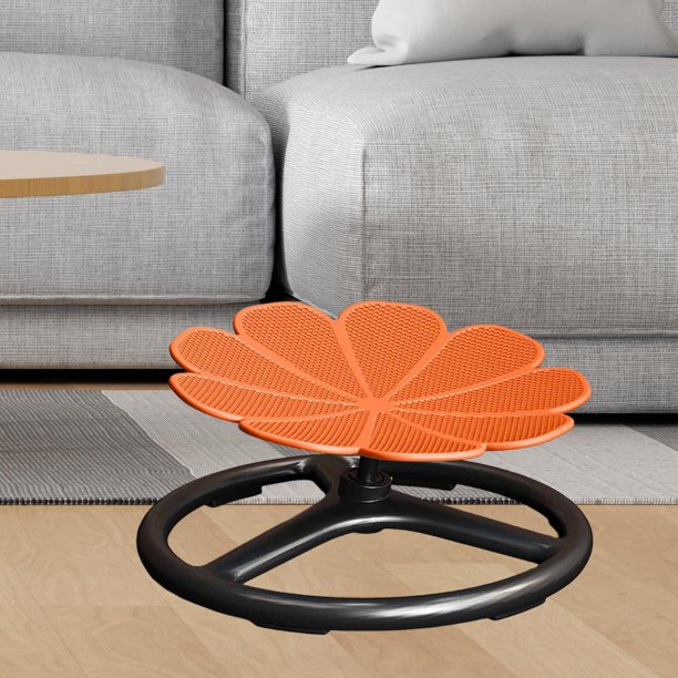Chaise rotative sensorielle pour autisme, TDAH, oscillation sensorielle à 360° pour enfants, équipement d'entraînement et de coordination du corps, équipement pour intérieur et extérieur (orange