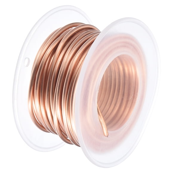 Uxcell Soft Copper Wire (12 Gauge, 16.4 FT), 99.9% Pure Bare Copper Wire for Crafts