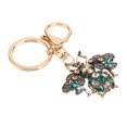thumbnail image 4 of Bee Keychain, Sparkling Keyring Alloy Rhinestone Shiny Color Gold Plated Elegant Decorative Cute Style  For Bag Pendant Champagne,Green,Purple, 4 of 8