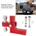 thumbnail image 4 of Adjustable Trailer Hitch, 6in Drop Rise, 12500LBS Capacity, Stainless Steel, 2in Receiver, Heavy Duty Truck Tow Hitch Kit For Large Trailers, RVs, Boats, 4 of 8