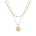 thumbnail image 1 of SIfdSeng Collier Hexagone Initial 26 pour Femmes Colliers pour Femmes A Z 26 Alphabet Initial Colliers Dorés pour Femmes Filles, 1 of 4