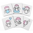thumbnail image 1 of Inkdotpot Set of 6 Drink Coasters DecorativeNon,SlipCork Base4-inch Square PrintedCoastersEasy Clean- Angels, 1 of 8
