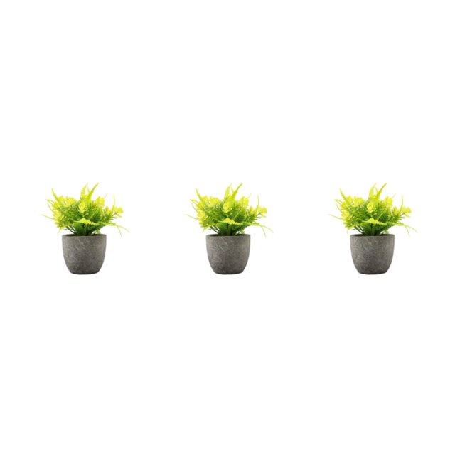 Redempat Plastic Easy To Clean Artificial Succulent Realistic Appearance Long-lasting Durability Eco-friendly yellow rose 3Set
