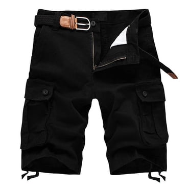 zanvin Men's Shorts Plus Size Cargo Shorts Multi-Pockets Relaxed Summer Beach Shorts Pants Black