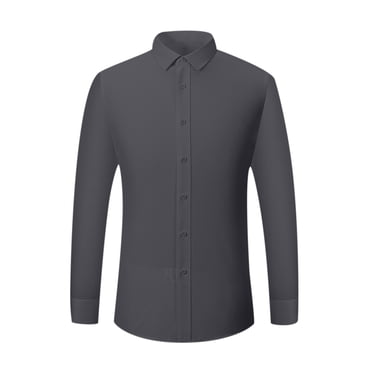 Penkiiy Chemises Habillées pour Homme Coupe Ajustée Sans Plis à Manches Longues Boutonnées Chemises Unies Formelles Gris Liquidation