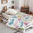 thumbnail image 1 of EGNMCR Throw Blanket, Throw Blanket for Couch Easter Blanket Bunny Easter Eggs Print Stuffed Blanket Suitable For Sofa Bed Spring Holiday Decoration Polyester Plush Blanket, 1 of 7