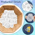 thumbnail image 3 of HLONK 4 Sheets 16Pcs Wedding Dress Water Soluble Hand Sewing Stabilizers for Fabric 11.6x8.2 Inch Embroidery Stitch Practice Embroidery Patterns Transfers for Embroidery Beginners Lovers, 3 of 7