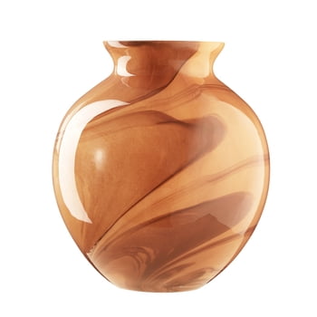 Beautiful vase en verre brun rond de 6,89 » x 7,95 » par Drew Barrymore