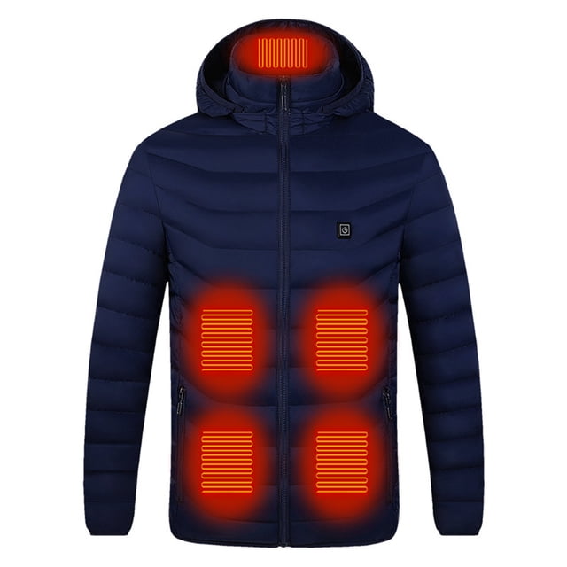 Meichang Heated Jacket for Men and Women,Heated Coat Heated Hoodie Warming Jackets USB Rechargeable Electric Heated Jacket