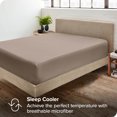 thumbnail image 3 of Bare Home Fitted Sheet - Premium 1800 Collection - Deep Pocket - Ultra-Soft Wrinkle Resistant - Twin XL, Taupe, 3 of 7