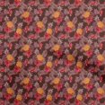 thumbnail image 1 of oneOone Silk Tabby Maroon Fabric Tropical Leaf Sewing Craft Projects Fabric Prints By Yard 42 Inch Wide, 1 of 5