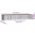 thumbnail image 4 of vidaXL 3-Panel Rabbit Cage 325x109x54 cm Galvanised Iron, 4 of 4