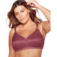 thumbnail image 1 of Bali Womens Double Support Wirefree Bra - Best-Seller, 40C, Rustic Berry Red, 1 of 1