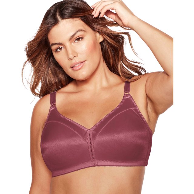 Bali Womens Double Support Wirefree Bra - Best-Seller, 40C, Rustic Berry Red