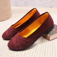 thumbnail image 4 of Dakaela Chaussures Plates pour Femmes Bout Rond Habillées Mary Jane Ballerines à Enfiler Marche Travail Mocassins Rouges 7,5, 4 of 6