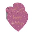 thumbnail image 1 of Inkdotpot 50 Pack Real Rose Gold Foil Paper Tag Happy Holiday Favor Hang Tag, 1 of 6