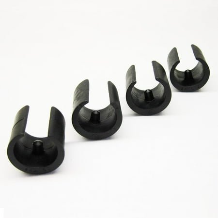 Breuer Glisseurs de Chaise - Capuchons en Plastique à une Seule Broche en Forme de U Noir (Ensemble de 16) - Fabriqué en Italie