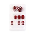 thumbnail image 1 of ziyahi False Nail Wearable Perfect Matching Simple to Wear No Irritating Odor Fake Fingernail Breathable Press Type Adjustable Paster Type 16 Type 13 F741 1Set, 1 of 6