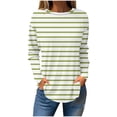 thumbnail image 1 of T-shirt Ample Imprimé pour Femmes, Manches Longues, Blouse à Col Rond, Hauts Décontractés, Chandail à Capuchon, 1 of 1