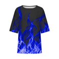 thumbnail image 4 of Birdeem Blouses pour Femmes Mode Décontractée Manches 3/4 Imprimé Coton Ample, 4 of 12