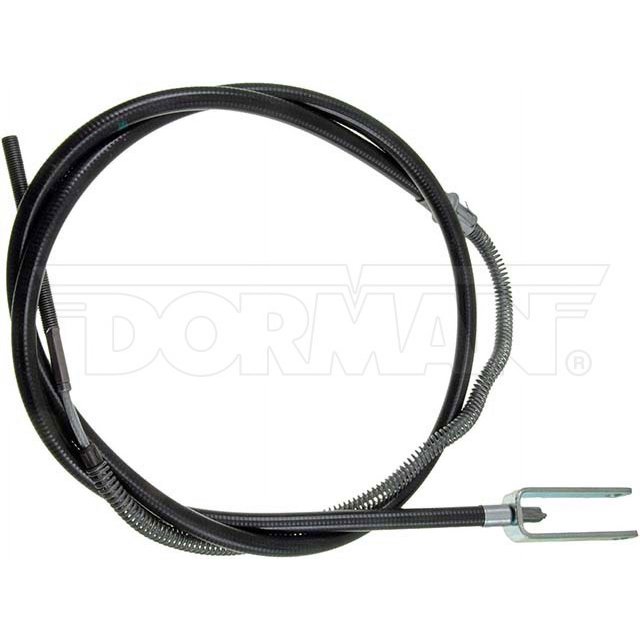 Dorman Parking Brake Cable C92447 First Stop; OE Replacement; 46.46 Inch Length; Black; Rubber Outer; With Conduit
