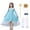 Blue Dress with Accessories, variant on SATKULL Super Bros Princess Peach Costume for Girls Birthday Halloween Christmas Cosplay Dress Up with Rich Accessories