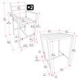 thumbnail image 2 of CorLiving Galant Ensemble de Bar d'Extérieur 3 Pcs en Aluminium et Polymère Résistant aux Intempéries avec 2 Chaises de Bar et Table, Gris, 2 of 9