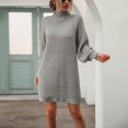 thumbnail image 5 of Femmes Casual Pull Robe de l'Épaule à Manches Longues Sangle en Vrac Pari Midi Robe, 5 of 5