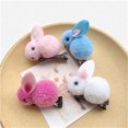 thumbnail image 5 of MAYUJIAA Rabbit Hair Clip Soft Cute Stuffed Rabbit Hairpins for Women Girl Easter Soft Baby Infant TeensRandom Color SS311-42303, 5 of 5