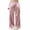 Pink, variant on Women Satin Wide Leg Track Pants Side Stripe Elastic Drawstring Loose Athletic Casual Straight Long Trousers for Teen Girls Streetwear White Women Dress Pants L