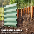 thumbnail image 4 of Outsunny 8x1.3x1.5ft Galvanized Raised Garden Bed, Open Bottom Light Green, 4 of 10