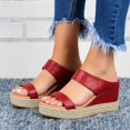 thumbnail image 2 of Sandale Décontractée pour Femmes à Bout Ouvert, Espadrilles à Plateforme Compensée avec Bride Élastique, 2 of 6