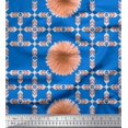 thumbnail image 1 of Soimoi Poly Georgette Fabric Artistic Flower & Arrow African Print Sewing Fabric Yard 42 Inch Wide, 1 of 1