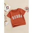 thumbnail image 3 of Kmbangi T-shirt pour Enfants Hauts Impression Lettres Manches Courtes Col Rond Été Respirant Hauts, 3 of 9