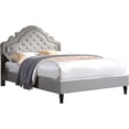 thumbnail image 1 of Bowery Hill Contemporary Tufted Linen Fabric California King Bed in Gray, 1 of 1