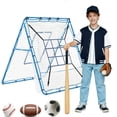 thumbnail image 1 of Filet de Rebond Réglable à 9 Zones pour Baseball et Softball 5 X 4 Pi, Entraîneur de Lancer, Frappe et Mise en Champ à 12 Angles, Filet d'Entraînement Multisport Portable pour l'Entraînement d'Équipe dans la Cour Arrière, Rouge, 1 of 6