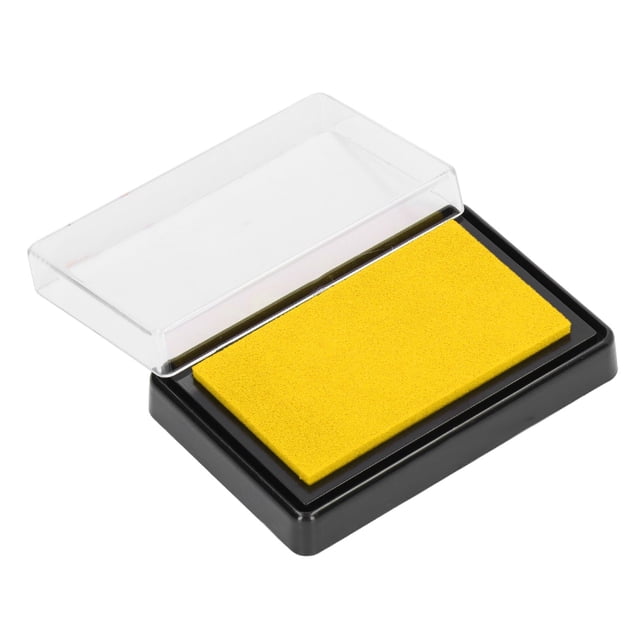 Baby Footprint Ink Pad, PVC Easy Cleaning Meaningful Baby Ink Pad Lasting Memories With Paper For Pets Yellow Ink