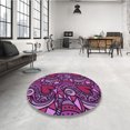 thumbnail image 4 of Ahgly Tapis Rectangulaire Lavable en Machine Intérieur Transitionnel Velours Prune Violet, 2 Pieds x 4 Pieds, 4 of 7