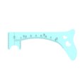 thumbnail image 1 of BKER Silicone Eyebrow Ruler Eye Makeup Stencil For Eye Liner Eyelash And Lip Cosmetic Easy To Use Beauty Tool 1pc, 1 of 3