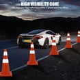 thumbnail image 2 of Construction Cones, Plastic Safety Cones with Reflective Collars & Square Base, PVC Orange Collapsible Traffic Cones for Parking Lot,Driving Training, Road Safety, 28 Inch 6 Pack, 2 of 9