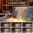 thumbnail image 4 of Stainless Steel Pool Fountain – 48" LED Waterfall Spillway – Rectangular Remote-Controlled – Outdoor Garden & Indoor Pools – Above Ground Use, 4 of 7