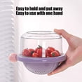 thumbnail image 4 of Small Plastic Dish Drainer Basket, 7x6x3in Reusable BPA-Free Organizer for Veggies Utensils, Space Saving Kitchen Drying Rack (Green), 4 of 6