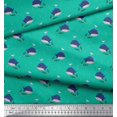 thumbnail image 2 of Soimoi Polyester Crepe Fabric Whale Ocean Print Sewing Fabric Yard 52 Inch Wide, 2 of 3