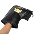 thumbnail image 4 of 1 Pair PU ATV Gloves Warm Motorcycle Gloves With Plush Lining Windproof Waterproof Handlebar Mitts Fleece Snowmobile Handlebar Gloves For Cold Weather Riding For Scooters And ATVs, 4 of 8