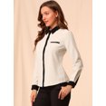 thumbnail image 4 of INSPIRE CHIC Women's Color Block Button Down Long Sleeve Work Shirt, 4 of 6